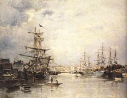 Stanislas Lepine The Port of Caen oil painting image